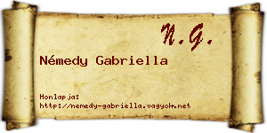Némedy Gabriella névjegykártya